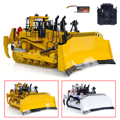 BSM-1-14-BA 1/14 Metal Hydraulic RC Bulldozer RTR w/3 Rear Plows Electric Ladder Sound Light Smoke