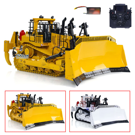 BSM-1-14-BA 1/14 Metal Hydraulic RC Bulldozer RTR w/3 Rear Plows Electric Ladder Sound Light Smoke