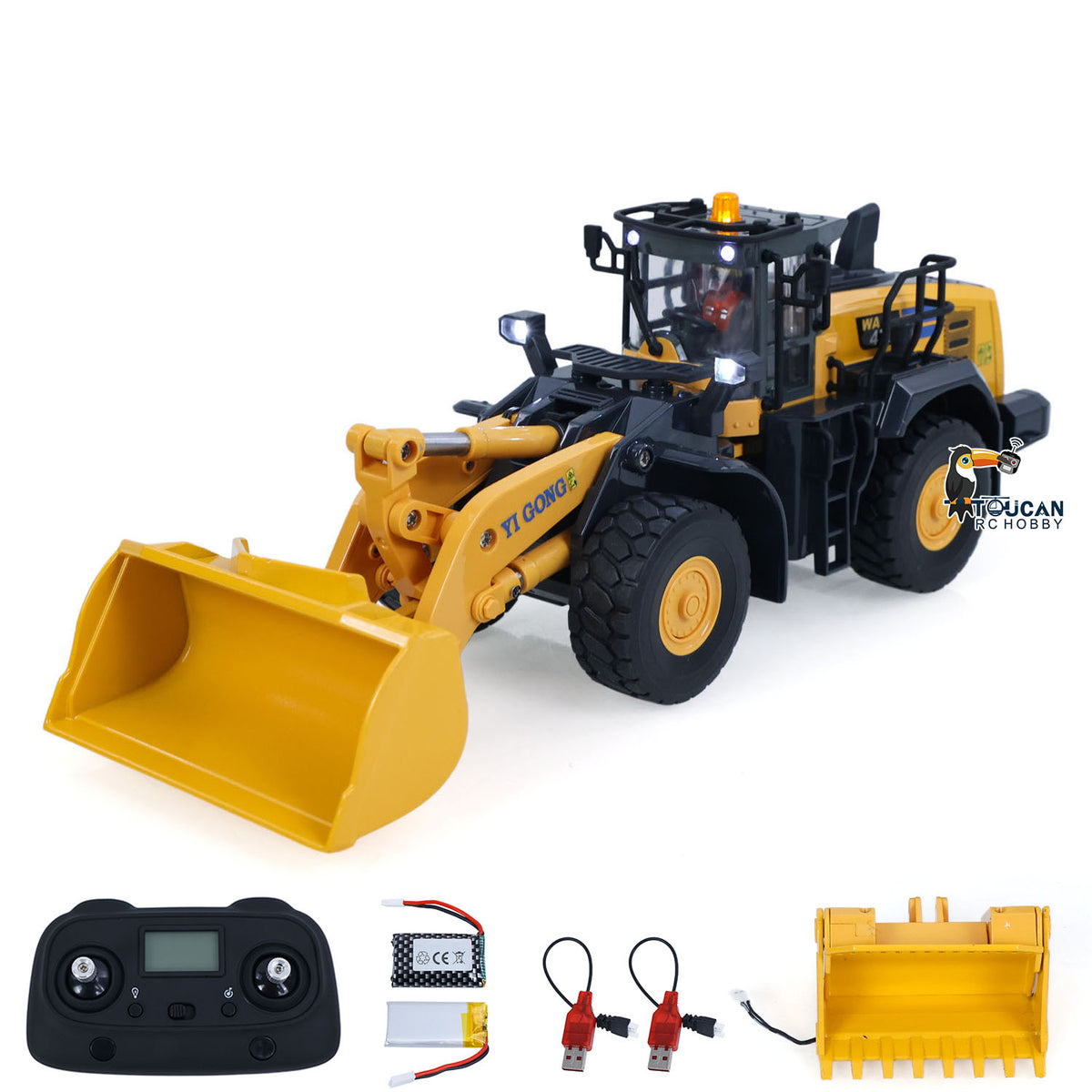 Pre-Order Half Metal 1/50 Electric Remote Control Loader Ready To Run Mini RC Engineering Vehicle Model Lights Sounds Desktop Level Gift