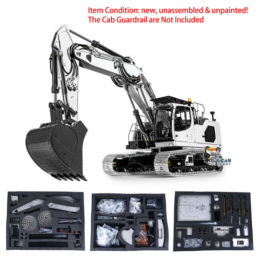 In Stock TOUCAN RC HOBBY LESU Aoue LR945 1/14 Metal RC Hydraulic Excavator B0017 KIT/PNP CNC 7CH Valve 3-arm Digger LED Lights Electronic Display for Professional Construction Truck Model Collectors DIY