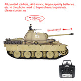 Henglong RTR 1/16 7.0 RC Tank German Panther G 3879 Steel Gearbox BB IR Sound Smoking 2.4G Radio 1800MAH Battery 320 Degree