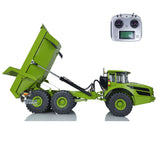 XDRC Metal 6X6 RC Hydraulic Articulated Truck 1/14 Scale Remote Control Dumper Tipper Car Model W/ Servo Motor Light Sound