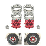 CNC Aluminum Spoke Front Rear Wheel Hub for 1/14 TAMIYA RC Tractor Truck King Hauler 56379 56366 56344 56356 Model Lorry Upgrade Part