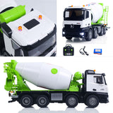 Fast Free Shipping Metal 1/14 RC Mixer Truck RTR 2.4GHz Radio 12CH Light Sound Effects Remote Control Agitating Lorry Finished Model Toys Battery