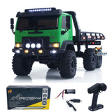 1/18 Remote Control Flatbed Truck 6*6 Electric RC Off Road Vehicle Model Metal Chassis Gear Light System Flysky Radio No Sounds