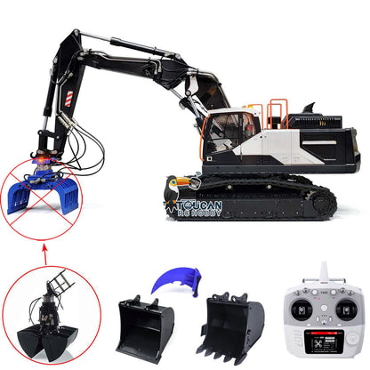 TOUCAN RC HOBBY MTM EC380 Metal 1/14 3-Arms RC Hydraulic Excavator Construction Vehicle 6-ways Reserving Valve Manually Quick-Release Coupler for Model Collector