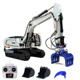 1/14 946 Tracked Hydraulic RC Excavator Model Metal Grab Bucket Ripper Light Remote Control Cars for TAMIYA Dumper Truck