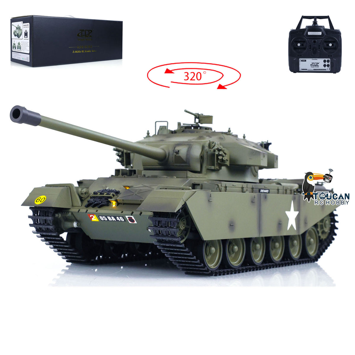 Tongde 1/16 RC Panzer Centurion MK5 Elektrische Panzer Infrarot Kampfsystem BB Einheit Barrel Rückstoß Modell Spielzeug