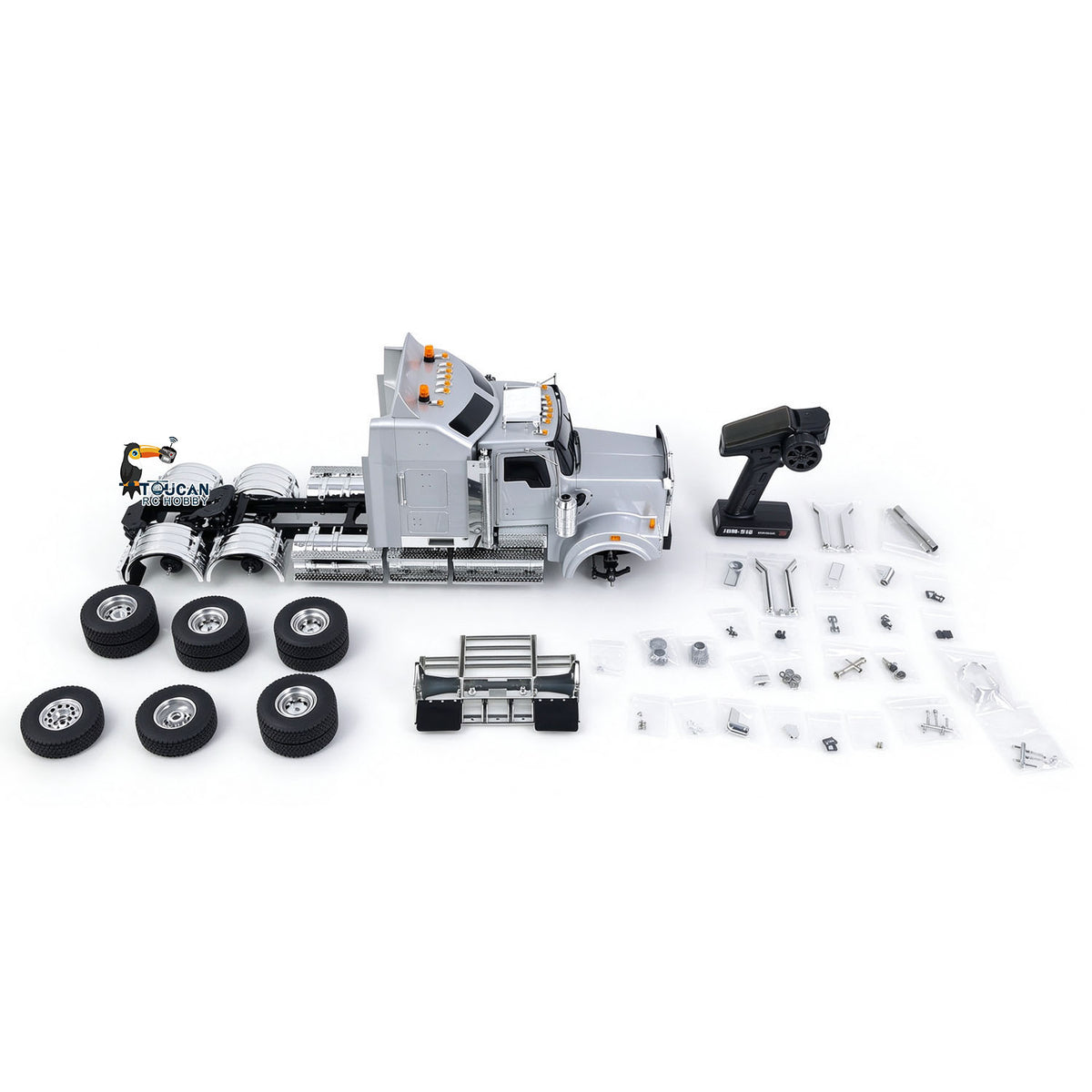 TOUCAN RC HOBBY JDM 518 1/14 RC Tractor Truck 6X4 C509 Plastic Body Remote Control Vehicle Model with 2 Speed Transmission Lighting System PNP