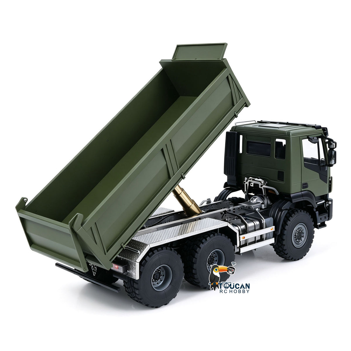 TOUCAN RC HOBBY MD 1/14 6*6 Metal Radio Control Hydraulic Dump Truck 2-Speed Gearbox RC Tipper Model Differential Locks Radio Light Sound System