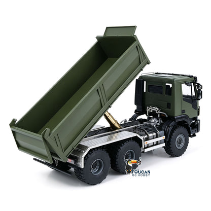 TOUCAN RC HOBBY MD 1/14 6*6 Metal Radio Control Hydraulic Dump Truck 2-Speed Gearbox RC Tipper Model Differential Locks Radio Light Sound System