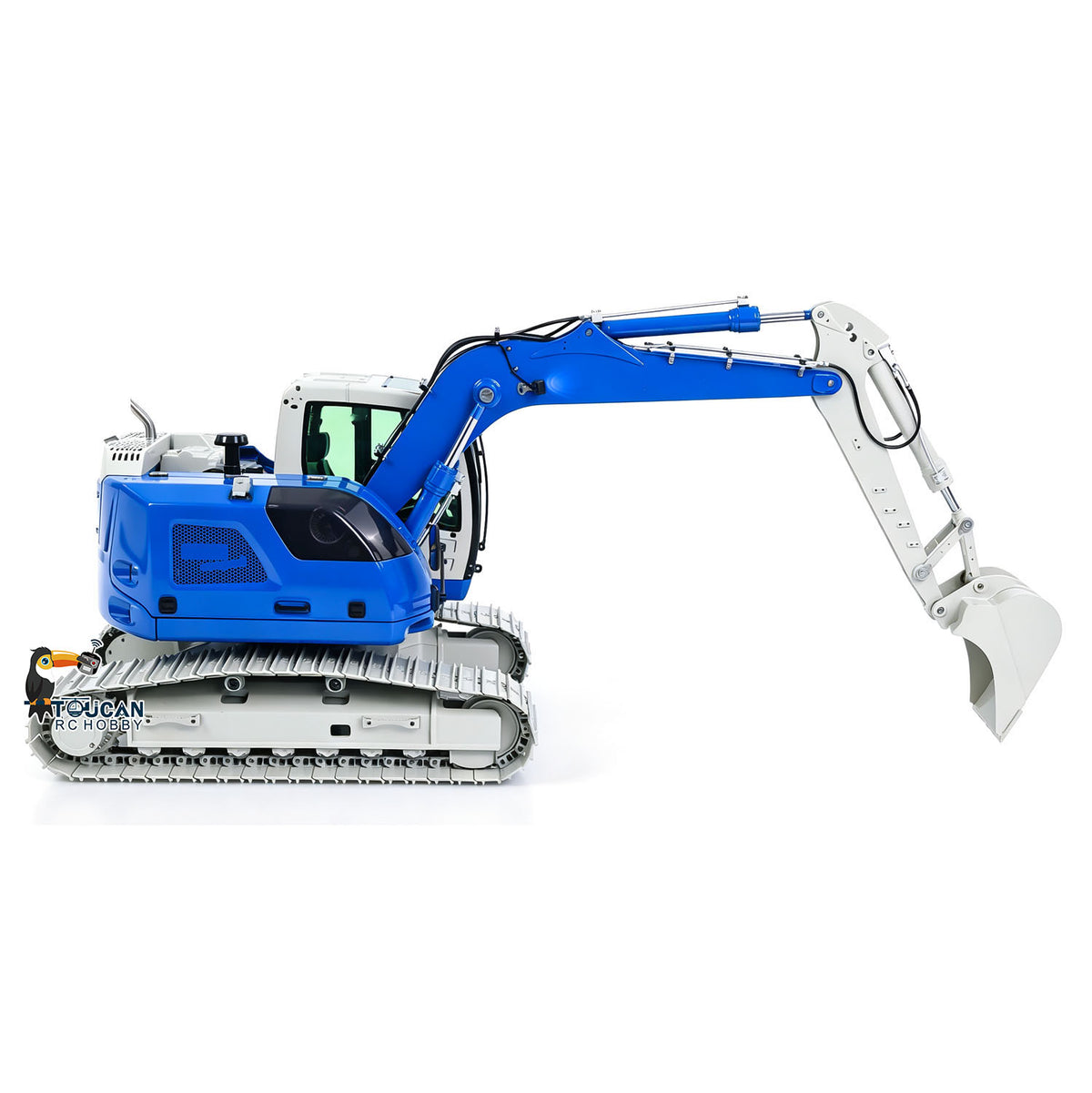 TOUCAN RC HOBBY 1/14 Metal 3CH 2Arms RC Hydraulic Tracked Excavator JDM-208 R920 Radio Control Digger Engineering Vehicle Light Battery Motor