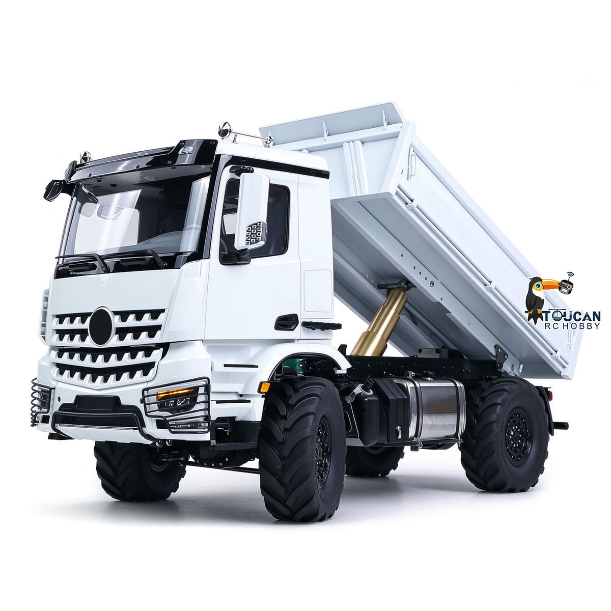 TOUCAN RC HOBBY MD 3363 1/14 4x4 Metal RC Dumper Remote Control Hydraulic Tipper 2Speed Gearbox Differential Locks ST8 Remote Controller for Adults