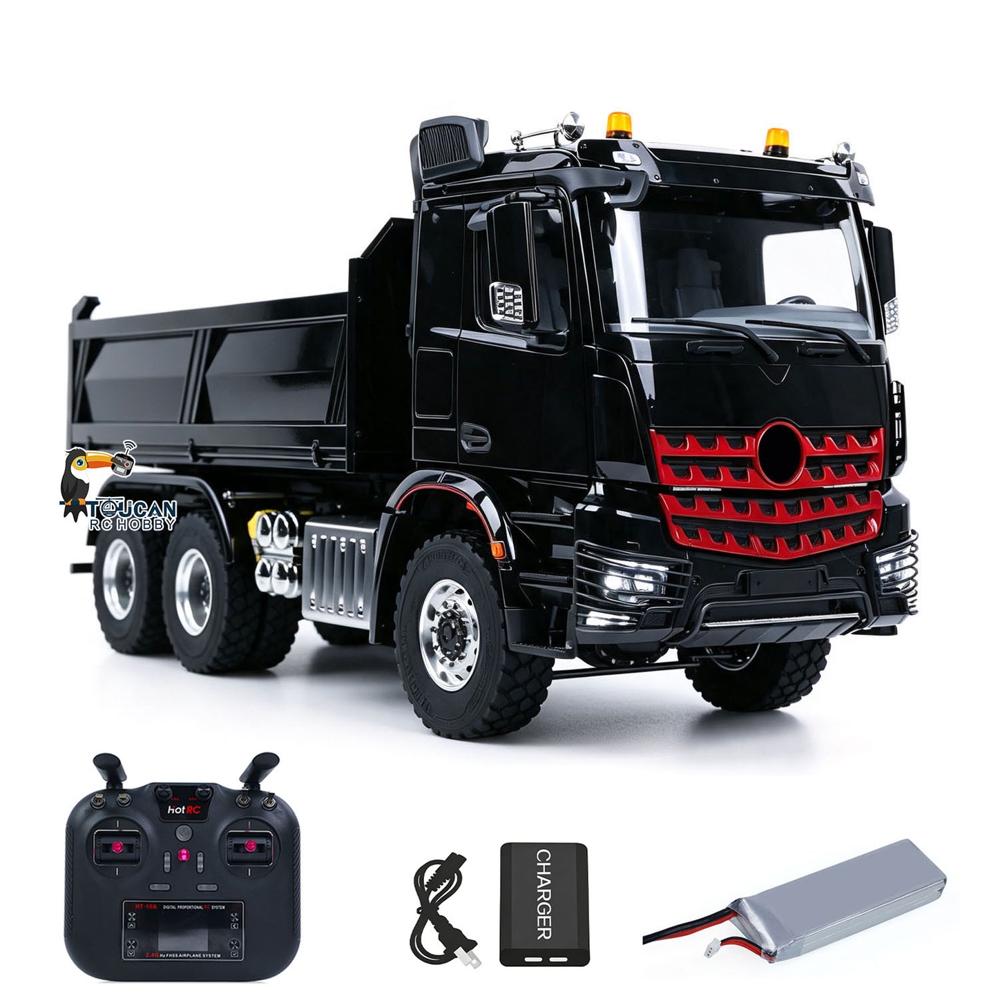 2Speed 3348 Metallchassis 1/14 RTR RC Hydraulikdumper Fernbedienung Kipper Modell KEINE Sperrdifferentialachse Licht Ton Batterie