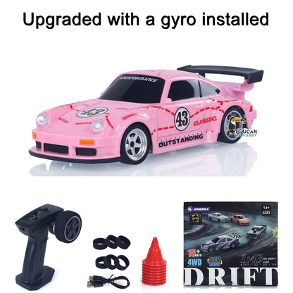 JIABAILE 993 2,4G Mini RC Drift Car 1/43 Rennfahrzeug 4WD Ready to Go Spielzeugmodell Gyroskop Radio Batterie Lichter 4305A