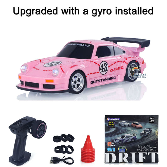 TOUCAN RC HOBBY JIABAILE 993 2.4G Mini RC Drift Car 1/43 Racing Vehicle 4WD Ready to Go Toy Model Gyroscope Radio Battery Lights 4305A