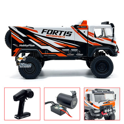 TOUCAN RC HOBBY Hobby Plus 1/18 4X4 Remote Control Off Road Vehicle RC Desert Rally Car DKR-4 Fortis Hobbywing Brushless Motor Light Effect