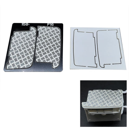Stainless Steel Tail Light Anti Slip Plate for 1/14 DIY Remotr Control Tractor Truck 770S 56379/56375 Model Decoration Part