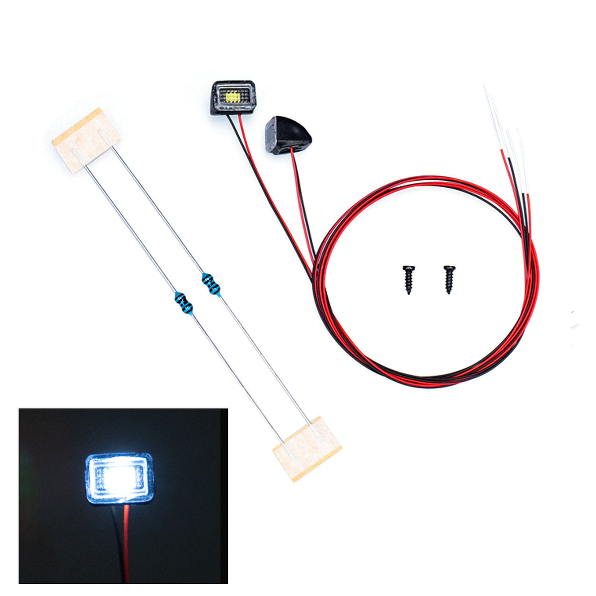 Plastic Roof Side Marker Warning Lamp Clearance Lamp for 1/14 DIY Radio Control Tractor Truck VO FH16 RC Lorry Dumper Model Car