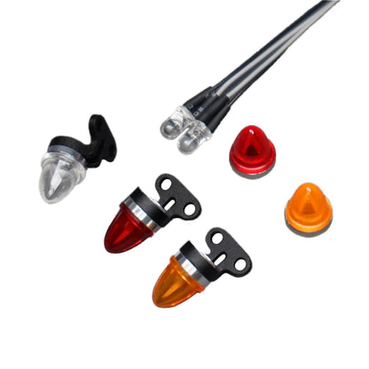 LED-Kunststoff-Markierungsleuchte, 2,2 V-3 V, hintere Begrenzungsleuchte für DIY Tamiya 1/14 RC Traktor-LKW-Modell, Sattelauflieger, Kipper, Autoteile