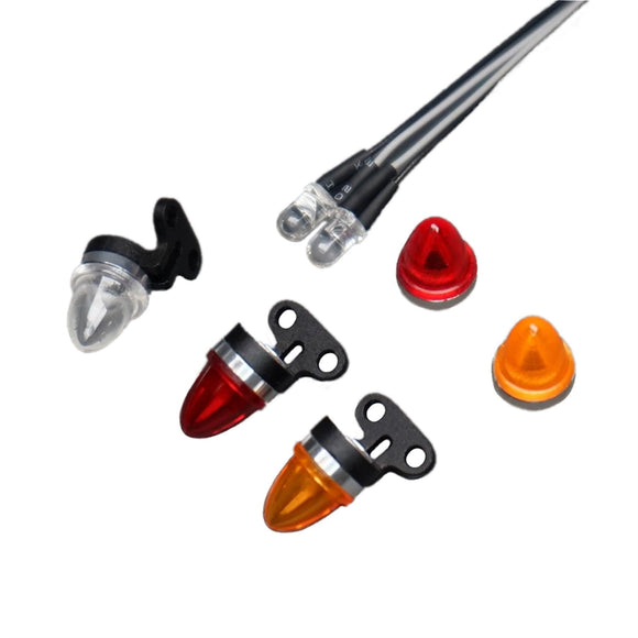 LED-Kunststoff-Markierungsleuchte, 2,2 V-3 V, hintere Begrenzungsleuchte für DIY Tamiya 1/14 RC Traktor-LKW-Modell, Sattelauflieger, Kipper, Autoteile