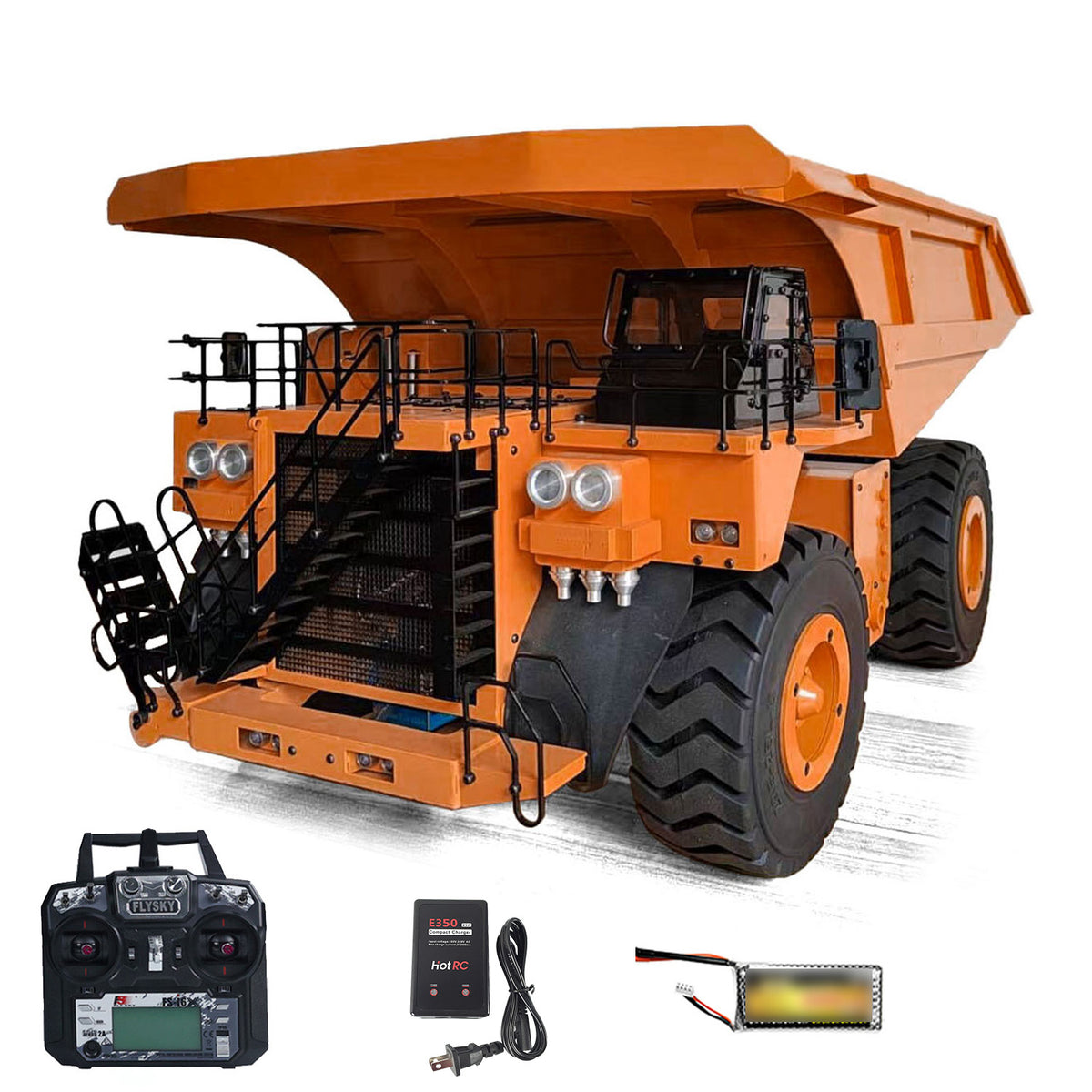 LZGH-C793D-2 1/20 Scale Heavy Duty Metal Hydraulic Tipper Mining Truck Complete Set w/Battery & Charger Included