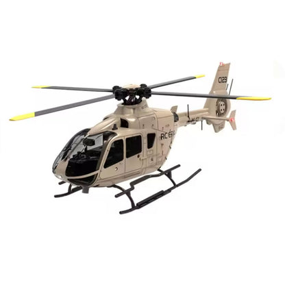 1/36 C123 RC Simulation Hubschrauber Modell EC135 Einzelpaddel Querruder Freies Flugzeug Dual Brushless Direktantrieb 3D Flugzeug Spielzeug