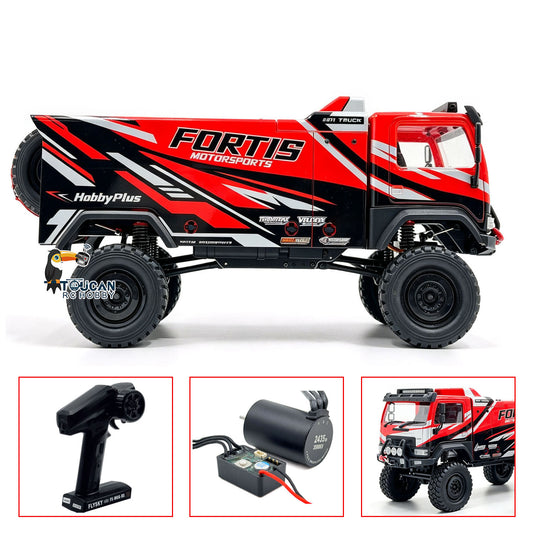 TOUCAN RC HOBBY Hobby Plus 1/18 4X4 Remote Control Off Road Vehicle RC Desert Rally Car DKR-4 Fortis Hobbywing Brushless Motor Light Effect