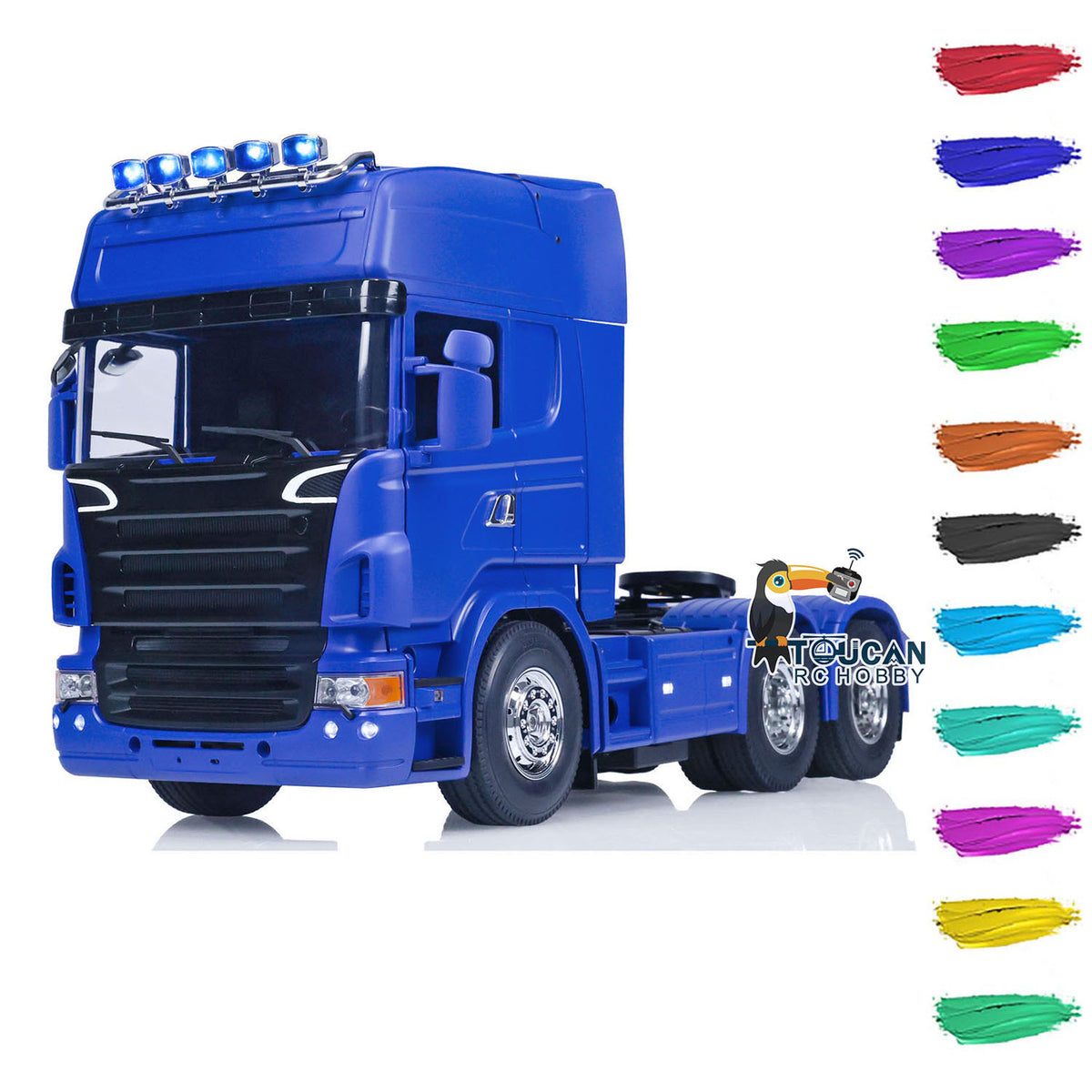 1/14 6X4 RC Sattelzugmaschine, montiert, Fernbedienung, elektrische Ausrüstung, Spielzeugauto, Hobby-Modell, Sound, Licht, optionale Version