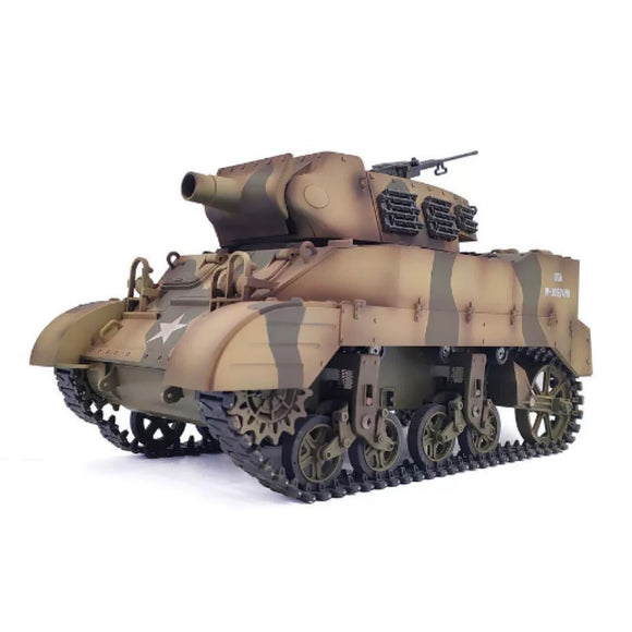 CoolBank 1/16 Radio Control Tank M8 HMC Scott Light Self-Propelled Howitzer RC Model 360degree Turret Rotary Smoke Sounds Lights RTR