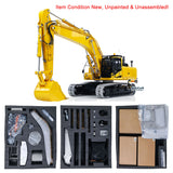 LESU 1/14 Metal Remote Control Hydraulic Tracked Excavator KIT Aoue PC500 RC Digger 7Ways Valve 3MAP Light System DIY Model
