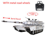 Henglong 1/16 7.0 RC Tank  M1A2 Abrams 3918 Barrel Recoil BB IR 320degree Turret Steel Gearbox Metal Wheels Battery Smoke Radio