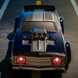 RC Drift Car Q142 1/16 2,4G Fernbedienung 4WD High Speed Muscle Car 35km/h RTR Fahrzeug Bürstenmotor LED Angel Eyes Batterie