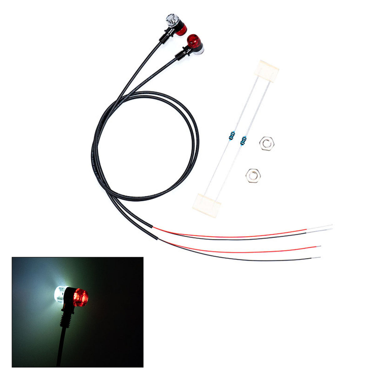 1/14 Plastic Warning Light Clearance Lamp for DIY Remote Control Tractor Truck VO FH16 SC R620 RC Lorry Toys Tipper Model Kit