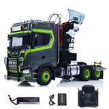 In Stock Toucan Metal 6X6 Chassis 1/14 RC Tractor Truck 770S Hydraulic Crane DIY Lorry Model Light Sound