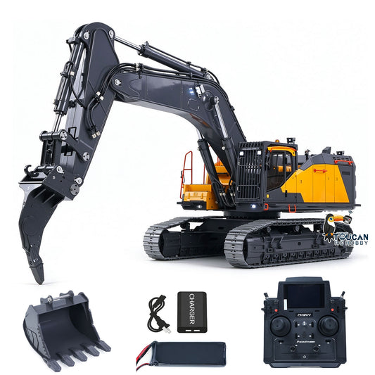 TOUCAN RC HOBBY MTM EC950 1/14 Metal RC Hydraulic Excavator 8CH Valve Dual Pump Digger Brushless Motor for Engineering Vehicle Enthusiasts