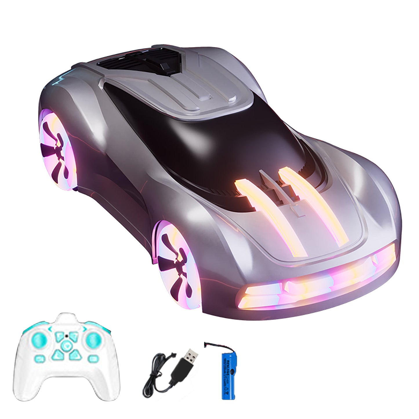 1:18 4*4 RC 360 Rotation Stunt Drift Auto 2,4 GHz Fernbedienung Neue Energie Konzept Auto Modell Coole Lichter Musik Spray Bereit zu Gehen