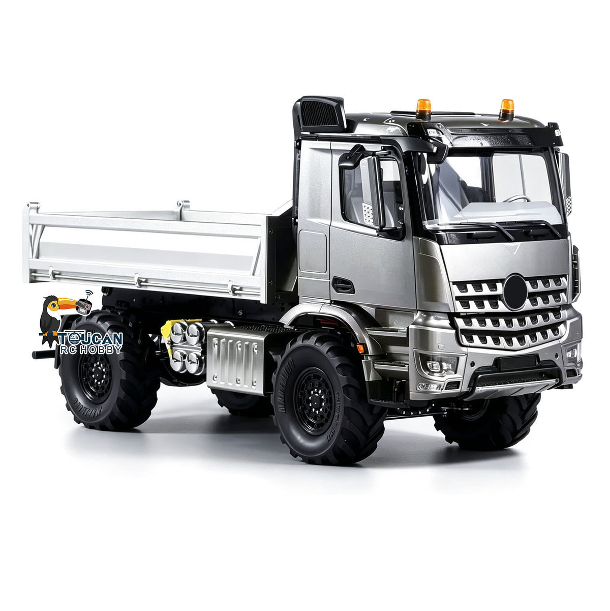 TOUCAN RC HOBBY 3363 MD 1/14 4x4 Metal Remote Control Hydraulic Dumper 2Speed Gearbox Differential Locks RC Tipper Model ST8 Radio Light Sound