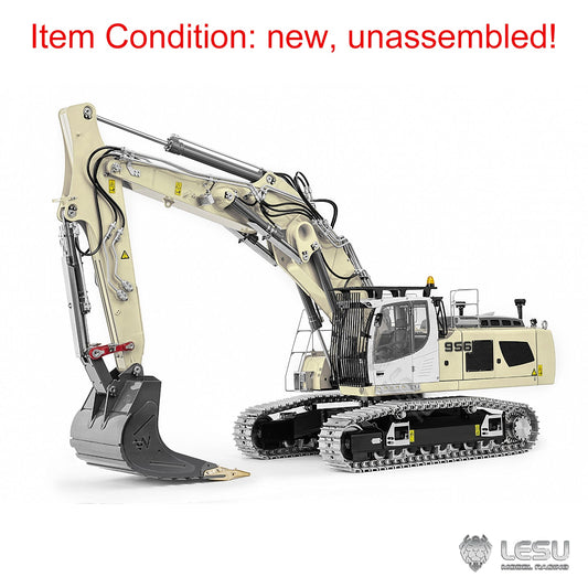 TOUCAN RC HOBBY Metal LESU 1/14 Radio Controlled Hydraulic Excavator Aoue LR956 KIT 3 Arms RC Digger Model 4MPA Dual Pumps 7CH Valve Light