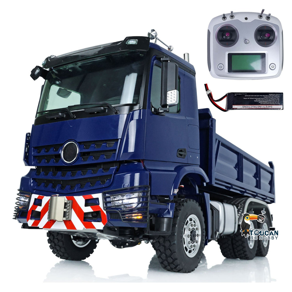 TOUCAN RC HOBBY LESU 1/14 3Axles RC Hydraulic Dumper Truck 3348 6X6 Remote Control Car Painted Assembled Upgrade Hobby Model