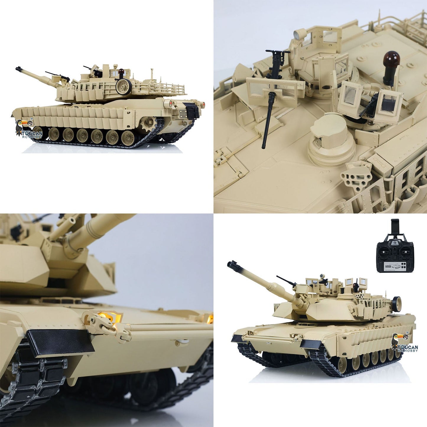 IN Stock TOUCAN 1/16 Metal RC Remote Control Tank 3918 Abrams M1A2 TUSK II Dual Flow Gearbox 360 Turret Rotary Infrared Combat Barrel Recoil FPV Battery