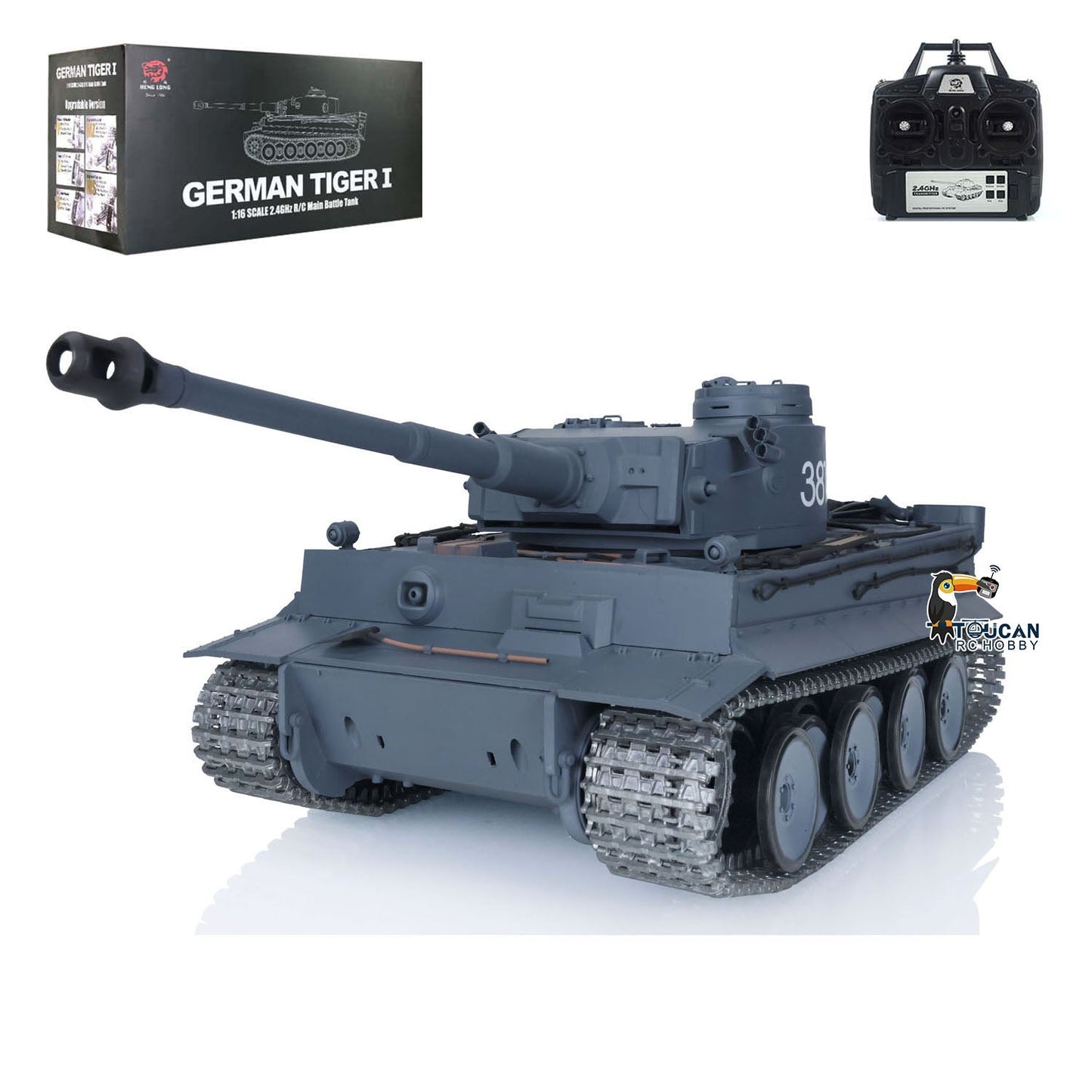Henglong 1/16 TK7.0 Promotion German Tiger I RTR RC Tank 3818 Infrared Combat BB Smoke Sounds Lights Metal Gearbox Tracks Sprockets Idlers Wheels