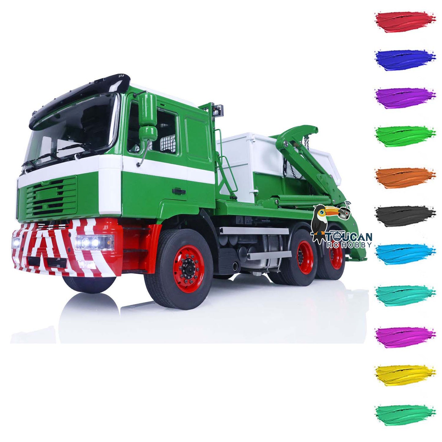 JXMODEL Metall lackiert 1/14 6 * 4 RC Hydraulischer Muldenkipper Ferngesteuerter Absetzkipper Kipper Schwenkarm RTR VL18U F2000 