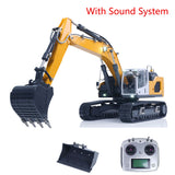 XDRC 1/14 945 Metal RC Hydraulic Excavator Remote Control Digger Assembled Painted Hobby Model Sound Light System