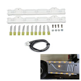 3V LED Plastic Side Skirt Light Bar 5 Beads for 1/14 DIY TAMIYA RC Tractor Truck Model FH16 R620 Trailer Engineering Vehicle Car