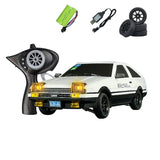 1/18 LDRC 2.4G Remote Control Drift Car AE86 Model RWD Race Vehicles Hight Speed 10KM/H Flip Light Battery USB Charge Mini Gifts
