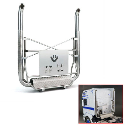 ScaleClub Metall-V-förmiges Auspuffrohr für 1/14 RC Traktor-LKW-Chassis Automodellteile R73 R62 R47 DIY-Teile