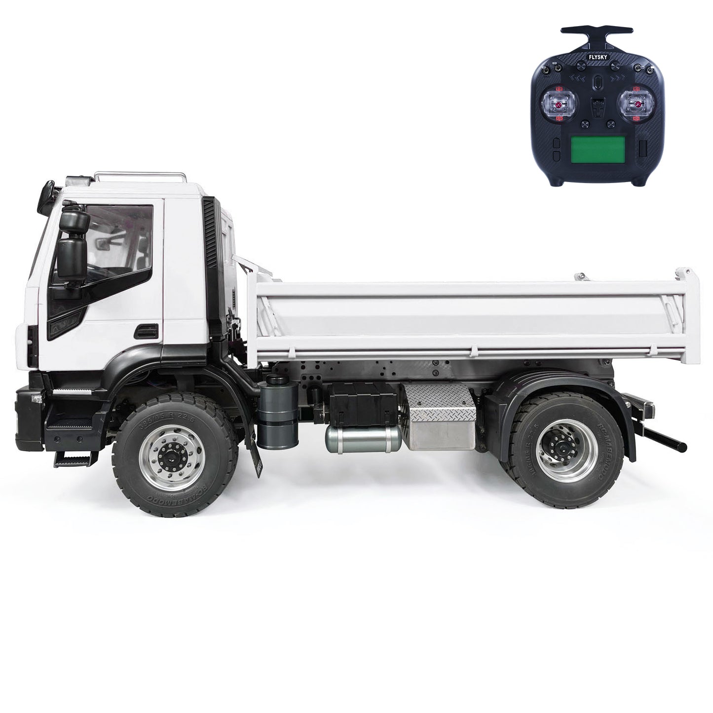 MD 1/14 4x2 RC Hydraulic Tipper Truck 2-Speed Gearbox FlySky ST8 Remote Control Motor Differential Lock Model for Sales