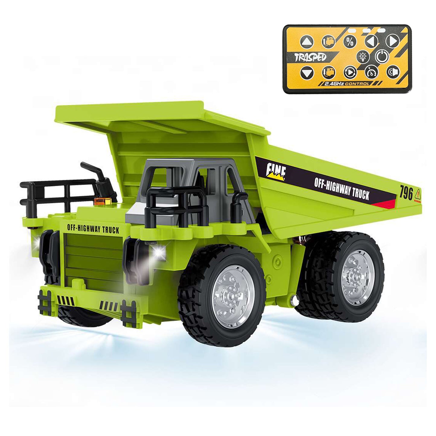 HG 1:64 RC Electric Lifting Dump Truck HG4 431 RTR Metal Car Shell Remote Control Engineering Vehicle Battery USB Charging Cable