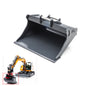 CUT Model Metal Electric Vibrating Tamper/Sweeper/Hydraulic Inclined Wide/Clamshell Bucket/Log Grapple/Wrist for 1/14 RC Excavator LR914 PRO MAX DIY Models